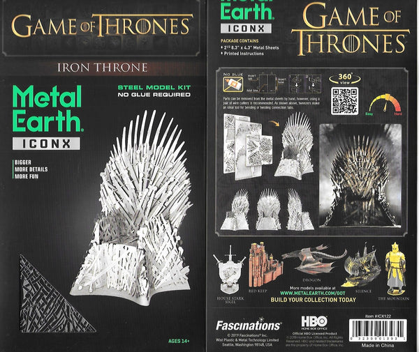 Metal Earth 3D Model Kit - Game of Thrones The Iron Throne