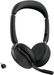 Jabra Evolve2 65 Flex Bluetooth USB C Stereo Headset with Carry Pouch