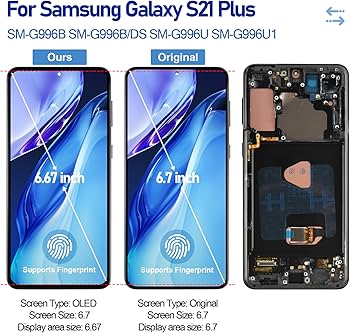 Samsung Galaxy S21 Plus OLED Screen Display Touch Replacement with Frame - SM-G996