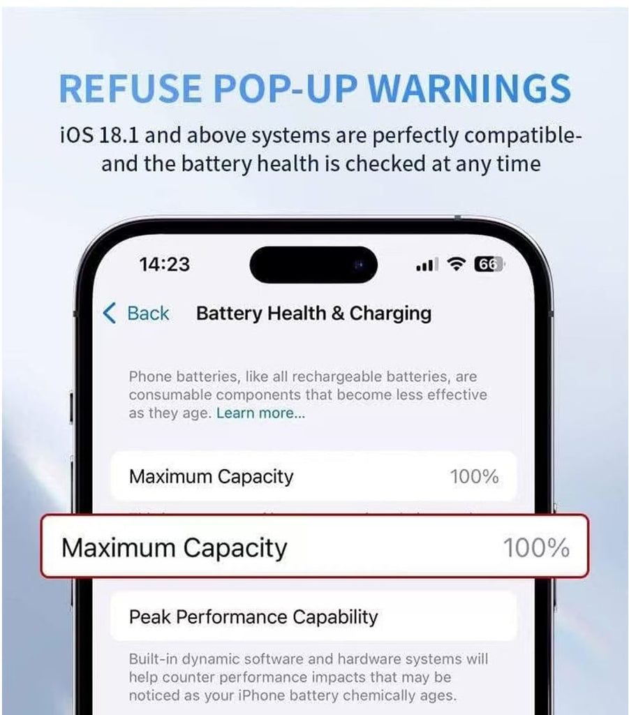 Akku passend für Apple iPhone 15 Pro, Li-Polymer, 3,87V, 3274mAh, 12 Akku passend für Apple iPhone 15 Pro, Li-Polymer, 3,87V, 3274mAh, 12